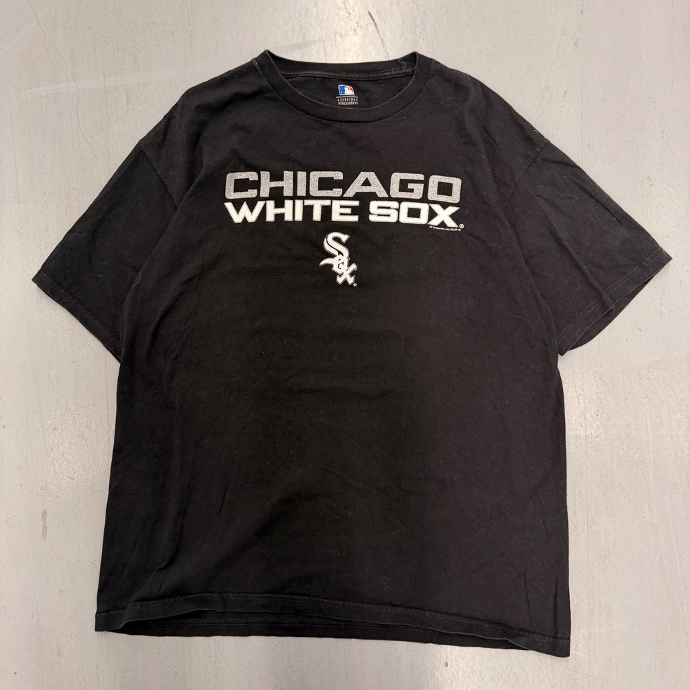 Chicago White Sox MLB‎ Graphic T-Shirt Mens XL Black Short Sleeve Cotton Tee